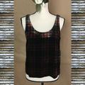 J. Crew Tops | J Crew Women' Plaid Velour Tank Top | Color: Black/Red | Size: 6p