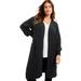 Plus Size Women's Open-Front Cardigan by June+Vie in Black (Size 14/16)