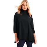 Plus Size Women's One+Only Mock-Neck Tunic by June+Vie in Black (Size 26/28)