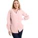 Plus Size Women's Poplin La Vie Tunic by June+Vie in Soft Blush (Size 10/12)