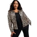 Plus Size Women's Sequin Jacket by June+Vie in Gold Sequin (Size 16 W)