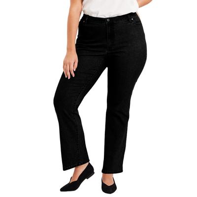 Plus Size Women's Curvie Fit Bootcut Jeans by June+Vie in Black (Size 26 W)