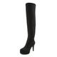 Overkneestiefel LASCANA BELLE AFFAIRE Gr. 43, schwarz Damen Schuhe High Heel Stiefel Overknee-Stiefel Reißverschlussstiefel Sommerstiefel