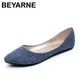 BEYARNE – ballerines plates bleues en Denim pour femmes chaussures de bureau de haute qualité à