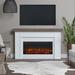 Cravenhall 64" Landscape Electric Fireplace by Real Flame in Gray/White | 39 H x 64 W x 14.25 D in | Wayfair 5510E-W