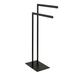 Kingston Brass Edenscape Pedestal Dual Free Standing Towel Stand Metal in Black | 31.75 H x 15.81 D in | Wayfair SCC3090