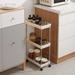 Lifewit 3 Tier Slim Slide-out Storage Cart Plastic in White | 27.6 H x 15.4 W x 7.9 D in | Wayfair 21362.02WH.V1.M001
