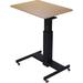 Lorell Height Adjustable Standing Desk Wood/Metal in Black/Brown | 30.7 W x 22.8 D in | Wayfair LLR00076