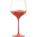 Nicolette Mayer Oro Grand Burgundy 2.25 oz. Crystal Red Wine Glass Crystal in Orange | 9.5 H x 3.6 W in | Wayfair OROGrandBurgundyWineGlassCoral