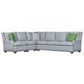 Gray/Blue Sectional - Vanguard Furniture American Bungalow 4-Piece Riverside L-Sectional Polyester/Cotton/Other Performance Fabrics | Wayfair