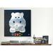 Viv + Rae™ Leonia 'Grunt Hippo from Design Turnpike' - Wrapped Canvas Print Canvas in Blue/White | 18 H x 18 W x 1.5 D in | Wayfair