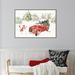 The Holiday Aisle® Soft Season I Dark Red by Anne Tavoletti - Framed Art on Canvas in Green/Red | 22.5 H x 33 W x 0.5 D in | Wayfair