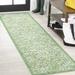 Green 96 x 26 x 0.19 in Area Rug - Canora Grey Delcine Bohemian Textured Weave Floral Indoor/Outdoor Rug | 96 H x 26 W x 0.19 D in | Wayfair