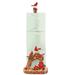 The Holiday Aisle® Demonie Poinsettia Cardinal Free Standing Toilet Paper Holder Plastic | 16.5 H x 7.25 W x 7.25 D in | Wayfair