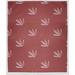 Dakota Fields Feather Pattern Fleece Blanket Microfiber/Fleece/Microfiber/Fleece in Red | 80 H x 60 W in | Wayfair 7822A8B9F4544107BBD9939C945127A6