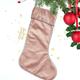 Personalised Christmas Stocking | Large Christmas Stocking | Velvet Christmas stocking with rope detail