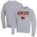 Men's Champion Gray Oregon State Beavers Softball Stack Pullover Crewneck Sweatshirt