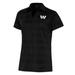 Women's Antigua Black Washington Commanders Metallic Logo Compass Polo