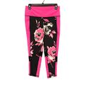 Lularoe Pants & Jumpsuits | Lularoe Rise Fearless Floral Fitness Leggings Size Large | Color: Black/Pink | Size: L