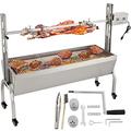 VEVOR 150 Pfund Rotisserie Grillbräter, 40 W BBQ kleines Schweinelamm Rotisserie Bräter, 127 cm Edelstahl Holzkohle Spieß Rotisserie Röster Grill für Camping und Outdoor Grill