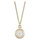 Regent Women's Pocket Watch with 70 cm Chain 24 mm Diameter Quartz White Dial Arabic Numbers in Various Designs, P-765 - Gold