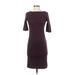Gap Casual Dress - Bodycon: Purple Solid Dresses - Women's Size X-Small
