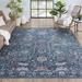 118 x 91 x 0.01 in Area Rug - Well Woven Asha Liana Vintage Oriental Charcoal Gray Flat-Weave Rug Polyester | 118 H x 91 W x 0.01 D in | Wayfair