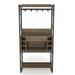 F4 Farmhouse Oak Iron Baker"s Wine Storage Rack Wood/Metal in Brown/Gray | 67 H x 16 W x 33 D in | Wayfair FOIBW1488