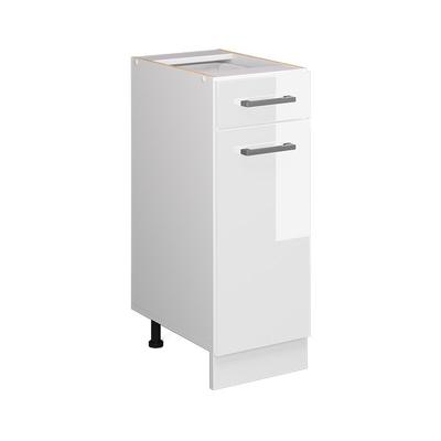 Küchenunterschrank R-Line, Weiß Hochglanz, 30 cm ohne Arbeitsplatte Vicco Image