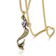 Collier pendentif sirène en or en acier inoxydable pour hommes et femmes colliers de queue de
