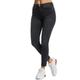 ONLY Damen Skinny Fit Jeans | Normal Waist Denim Stretch Hose | Bleached Used Design ONLWAUW, Farben:Schwarz, Größe:XL / 32L