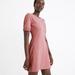 Madewell Dresses | Madewell Crosshatch Puff-Sleeve Faux-Wrap Mini Dress, Berry, Size M, Nwt | Color: Pink | Size: M