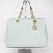 Michael Kors Bags | *On Sale* Michael Kors #37334 Light Blue Saffiano Leather Handbag | Color: Blue | Size: Os