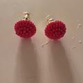 J. Crew Jewelry | Jcrew Pink Bead Post Earrings. | Color: Pink | Size: Os