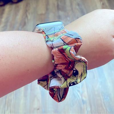 Disney Accessories | Baby Yoda Scrunchie 38mm Apple Watch Band | Color: Brown/Green | Size: Os