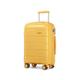 Kono Hard Shell 55x40x20cm Cabin Hand Luggage in TSA Lock 4 Wheeled Spinner Lightweight Polypropylene Suitcase with YKK Zipper (S (55cm - 38L), Yellow)