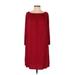 Worth Casual Dress - Shift: Red Solid Dresses - Women's Size 2