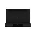 Liberty 70.86 Floating Wall Entertainment Center with Overhead Shelf in Black - Manhattan Comfort 65-235BMC8