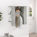 vidaXL Hallway Cabinet Concrete Grey 97.5x37x99 cm Engineered Wood