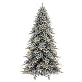 Vickerman 719008 - 10' x 67" Artificial Flocked Bavarian Pine Unlit 1350 Multi-Colored Mini Lights Christmas Tree (G223887LED)