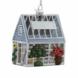 Kurt Adler Glass Greenhouse Hanging Figurine Ornament Glass in Gray/Green | 3.5 H x 3.2 W x 2.5 D in | Wayfair NB0840