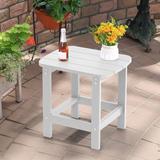 AOOLIMICS Outdoor Adirondack Plastic Wood Side Table for Patio/Deck