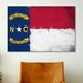 Winston Porter North Carolina Flag, Grunge Painted Graphic Art on Canvas in Black/Gray/Red | 18 H x 26 W x 1.5 D in | Wayfair