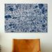 Williston Forge 'London Map VI' by Michael Thompsett Graphic Art on Canvas Canvas/Metal in Blue/White | 40 H x 60 W x 1.5 D in | Wayfair