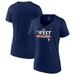 Women's Fanatics Branded Navy Houston Astros 2022 AL West Division Champions Locker Room V-Neck T-Shirt