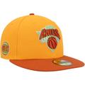Men's New Era Gold/Rust York Knicks 59FIFTY Fitted Hat