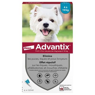 2x6 pipettes Advantix pour petit chien entre 4 et 10 kg