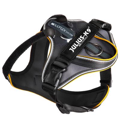 JULIUS-K9 IDC® Longwalk Geschirr - schwarz/grau Größe M: Brustumfang 56 -76cm Hund