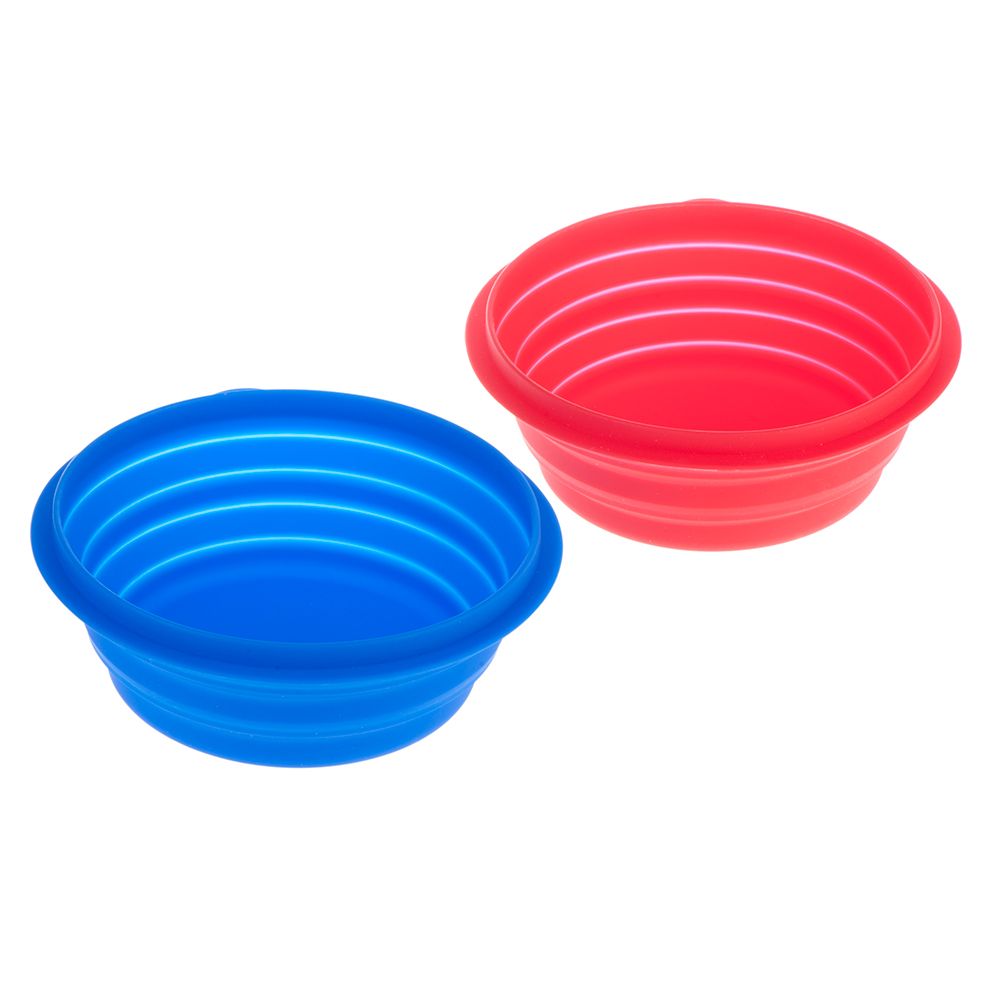 2x Gamelle de voyage pliable 1L en silicone pour chien - Gamelle pour chien