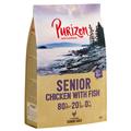 4x1kg Purizon Senior poulet, poisson sans céréales - Croquettes pour chien